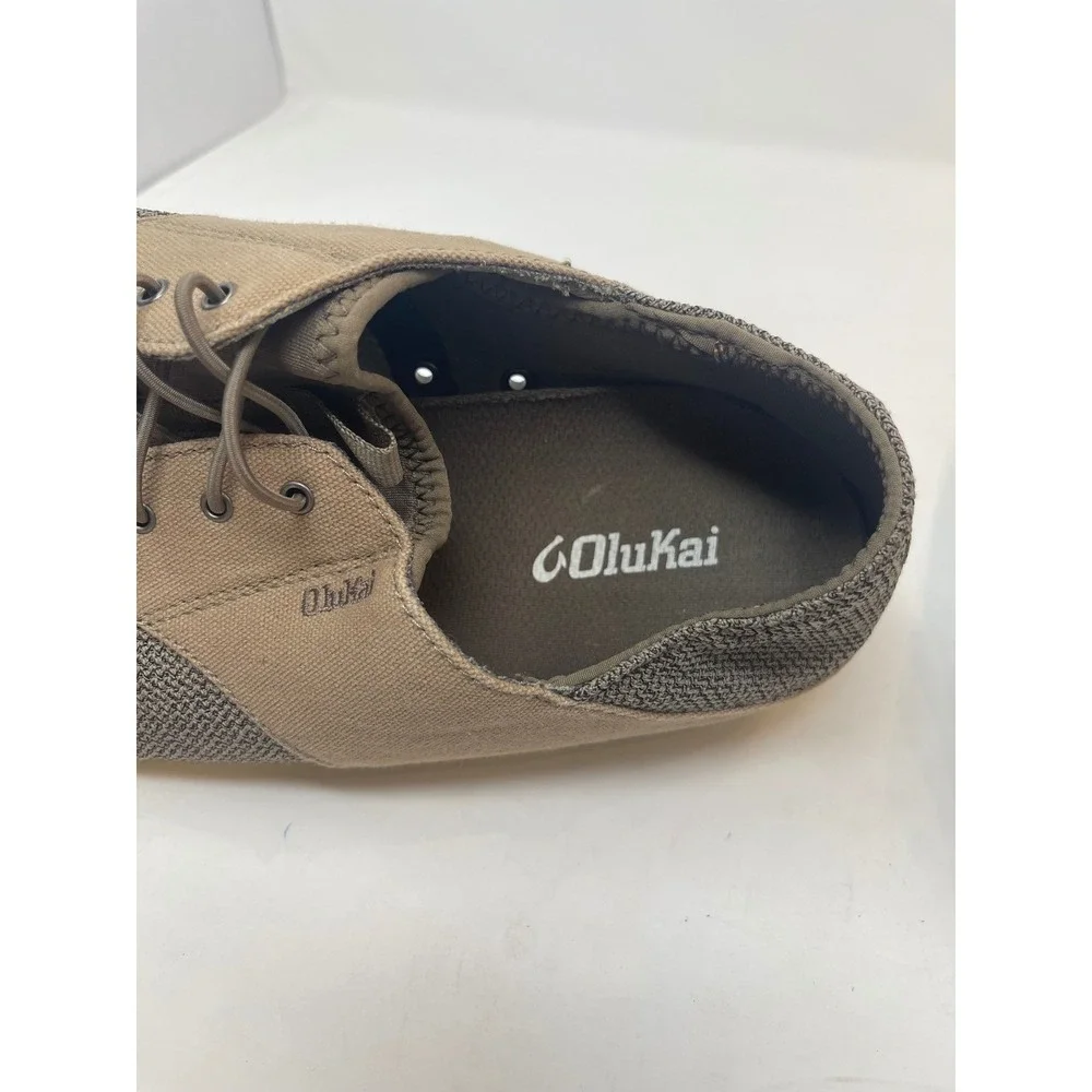 Olukai Nohea Moku Sneakers Mens 12‎ Tan Brown great Breathable Boat Shoes